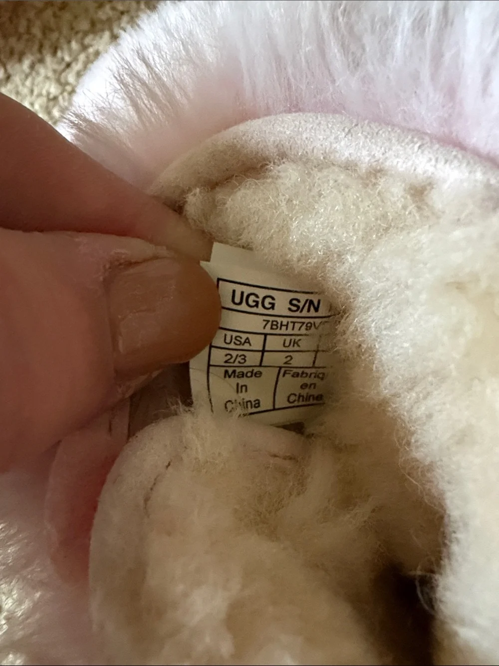 UGG Baby Pink Plush One-Piece Footies